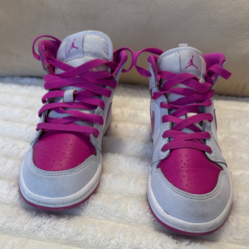 Jordan Kids' Sneakers - Fuchsia and Light Gray